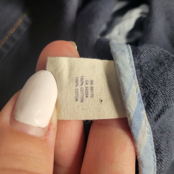 Maeve Anthropologie Womens 2 Dark Blue Denim Button Front‎ Dress Vneck Belted - Picture 9 of 11